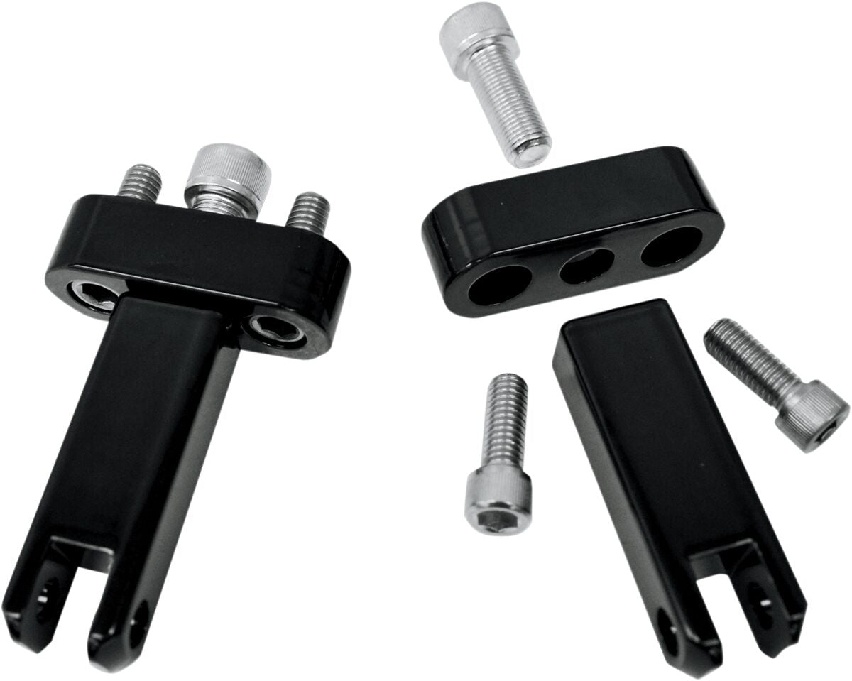 Drag Specialties Mount Pass Peg 93 15 Fl Bk FOOTPEGS + PARTS Drag Specialties