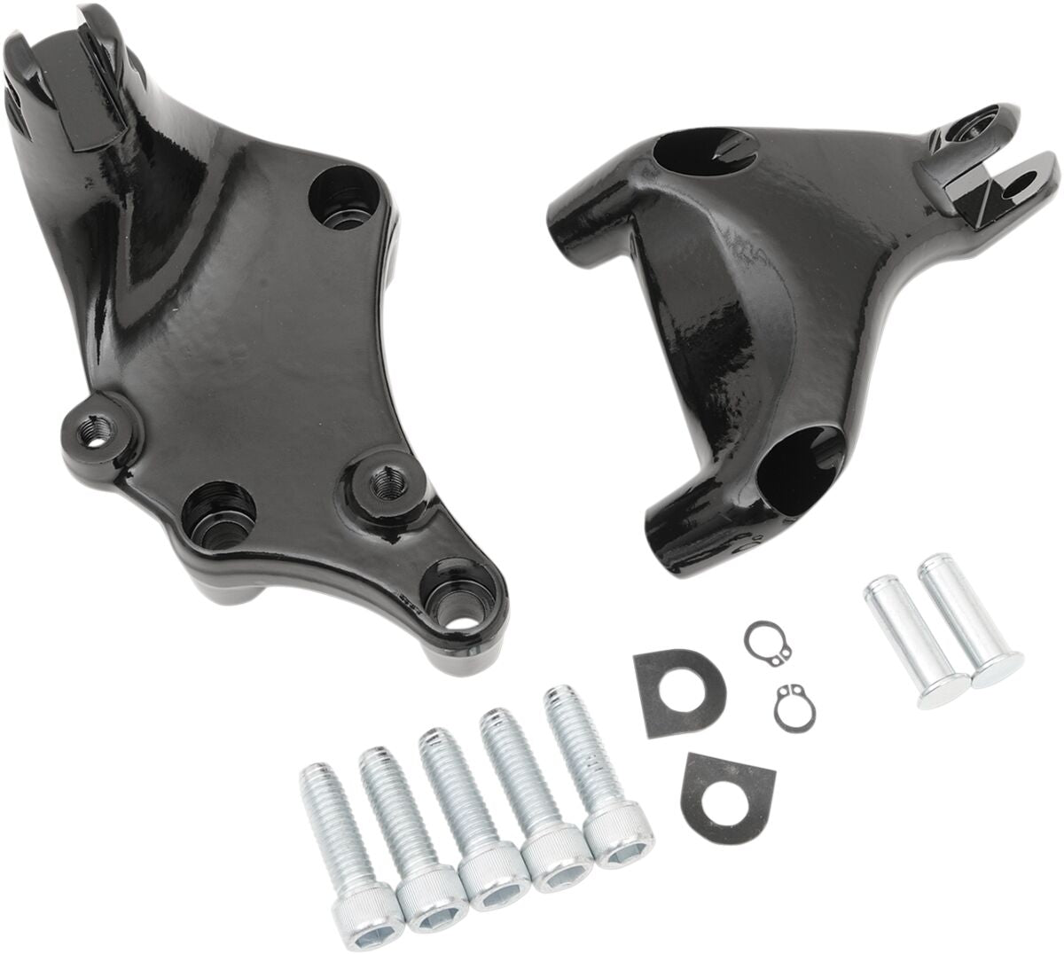 Drag Specialties Black Passager Footpeg Mounts Foot Pegs Drag Specialties