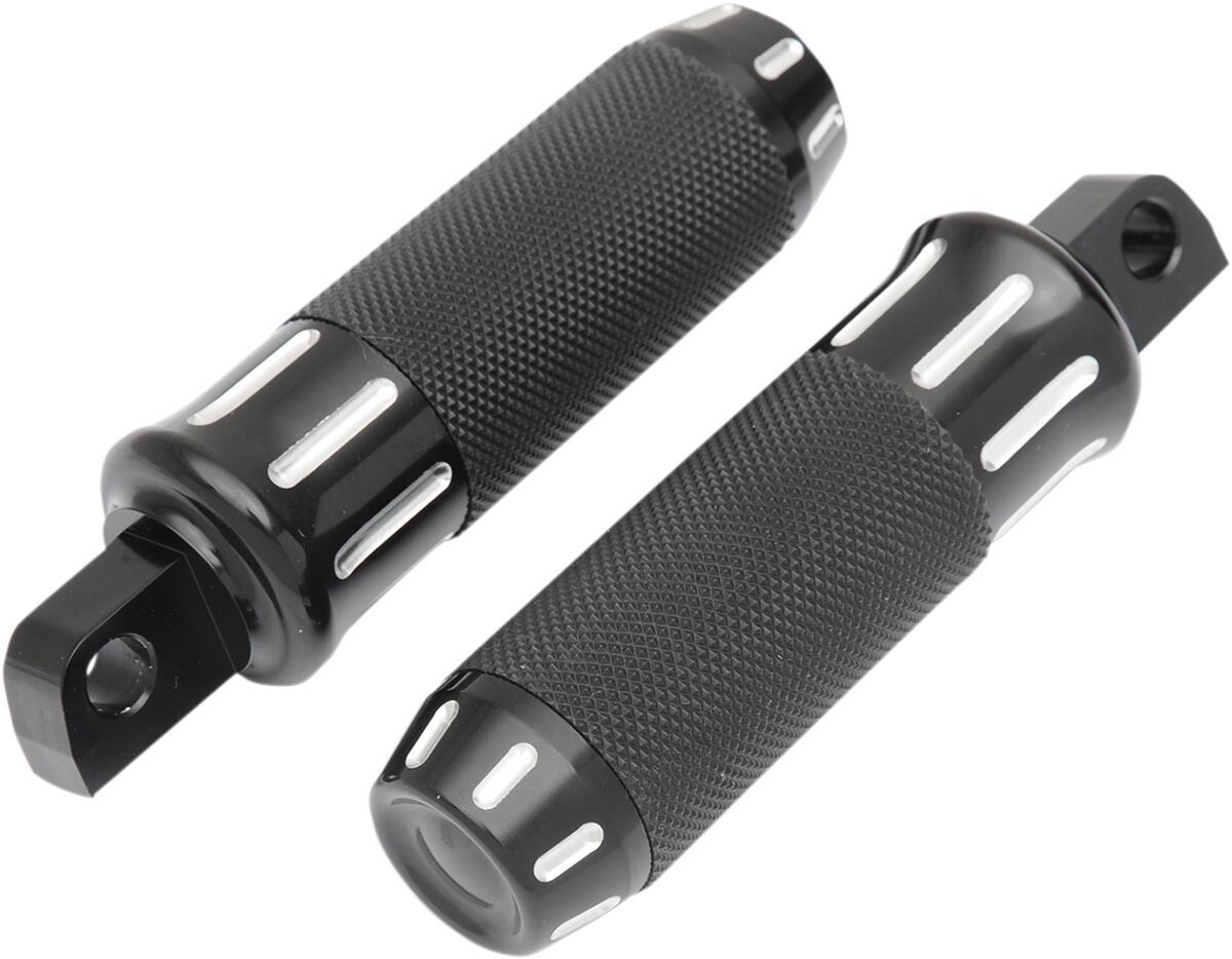 Drag Specialties Footpegs Custom Blk Cut FOOTPEGS + PARTS Drag Specialties