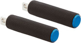 Arlen Ness Footpegs Knurled Blue FOOTPEGS + PARTS Arlen Ness