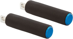 Arlen Ness Footpegs Knurled Blue FOOTPEGS + PARTS Arlen Ness
