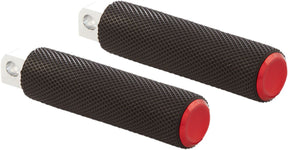 Arlen Ness Footpegs Knurled Red FOOTPEGS + PARTS Arlen Ness