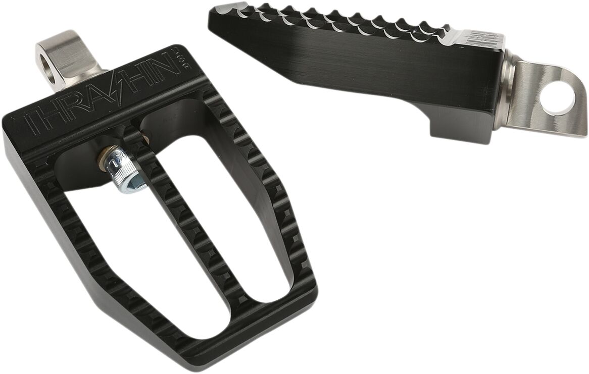 Thrashin Supply Co. Militant Peg, Black - 84+ Sportster & Dyna & FXR & Softail & Touring (Front) Foot Pegs Thrashin Supply Co.