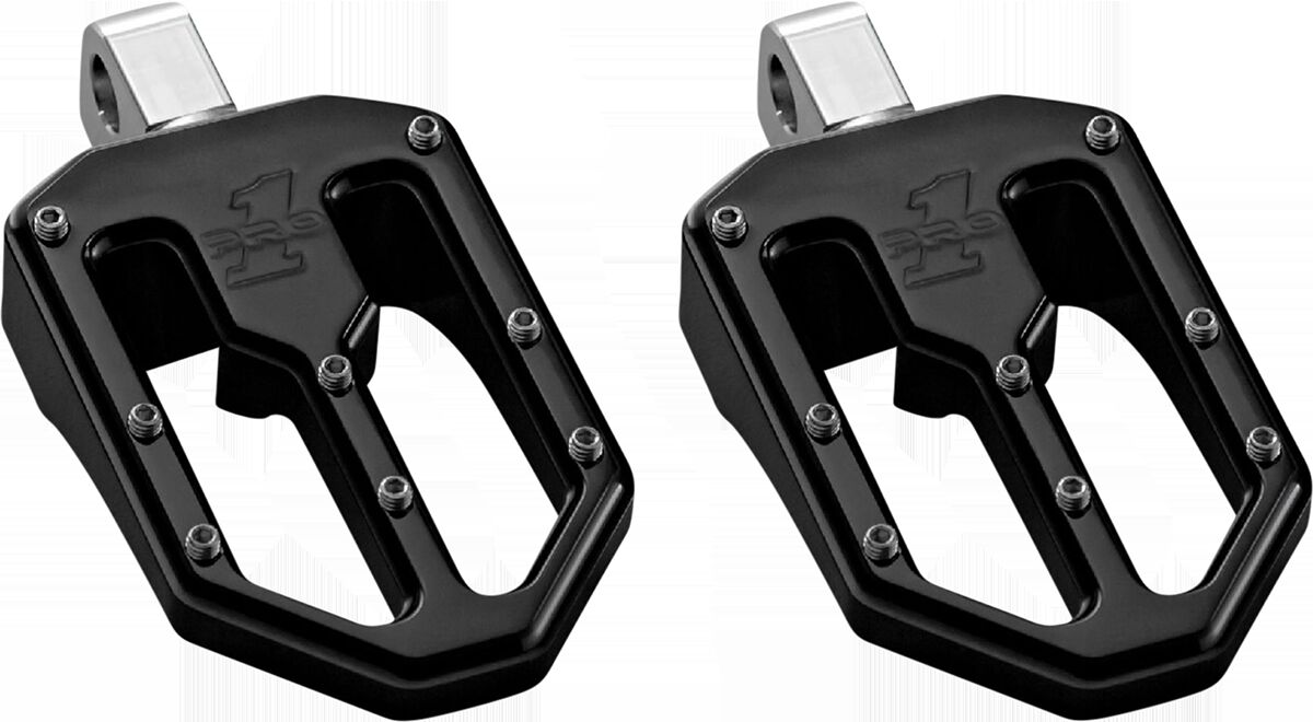 Pro One Perf.Mfg. Peg Blk Moto V1 Male Mnt FOOTPEGS + PARTS Pro One Perf.Mfg.