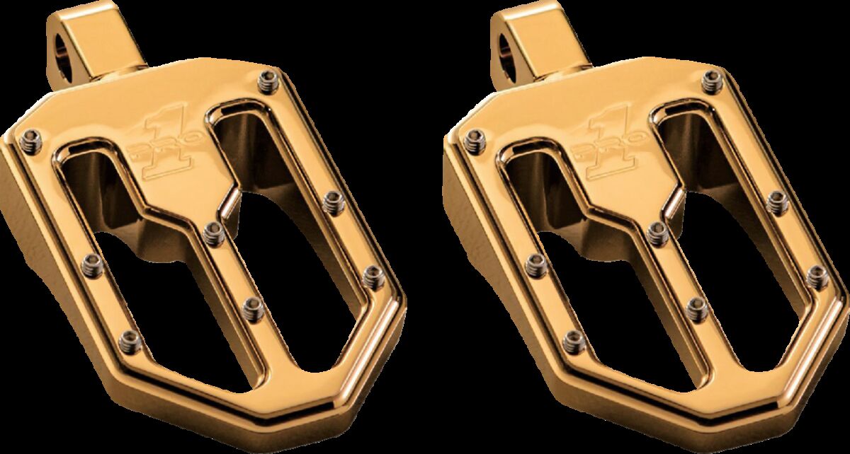 Pro One Perf.Mfg. Peg Gold Moto V1 Male Mnt FOOTPEGS + PARTS Pro One Perf.Mfg.