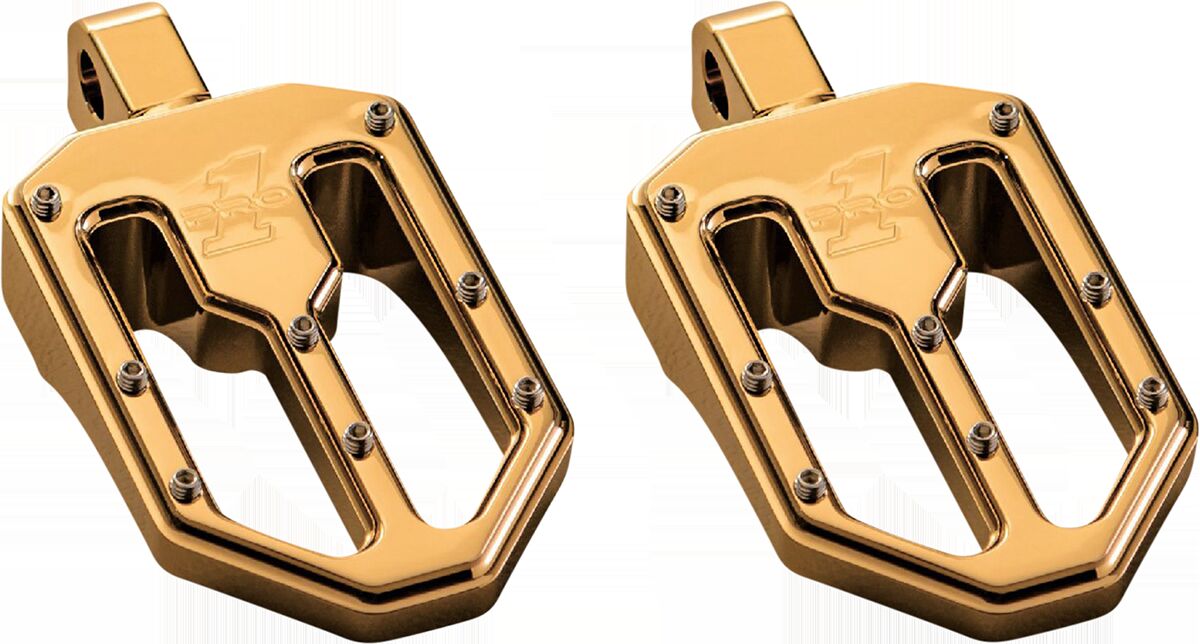 Pro One Perf.Mfg. Peg Gold Moto V1 Male Mnt FOOTPEGS + PARTS Pro One Perf.Mfg.