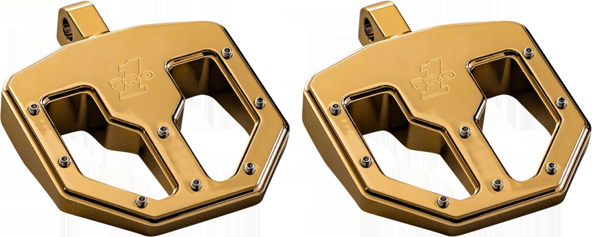 Pro One Perf.Mfg. Peg Gold Bmx V1 Male Mnt FOOTPEGS + PARTS Pro One Perf.Mfg.