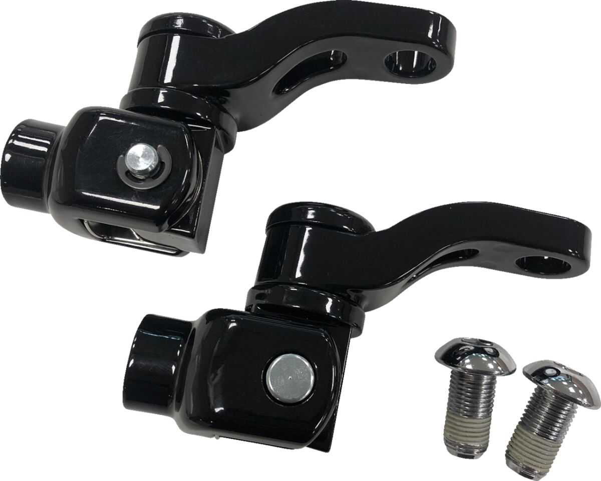 Drag Specialties Peg Mnt.Pass.Blk.Adj.St Foot Pegs Drag Specialties