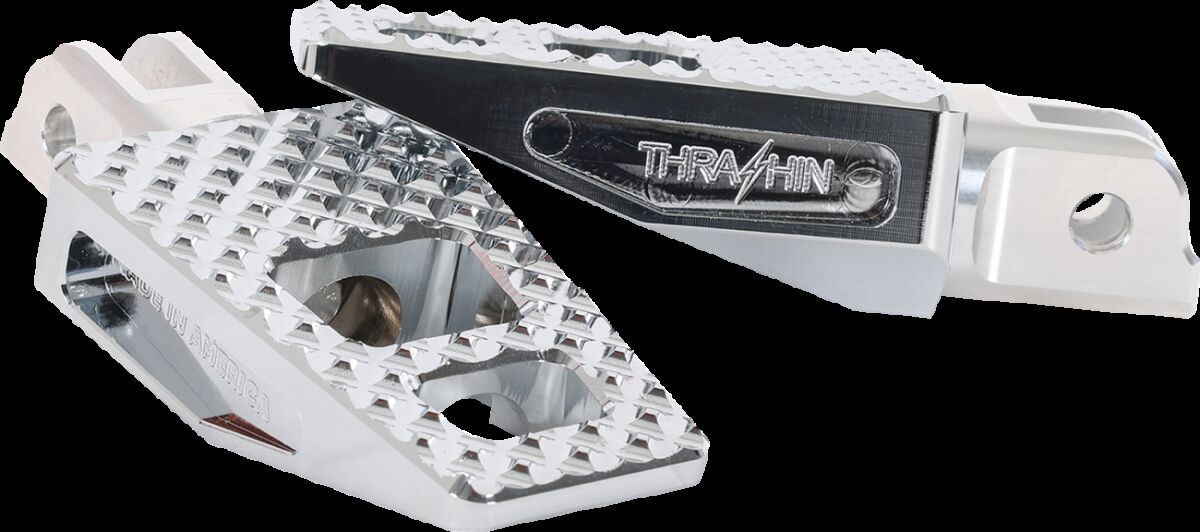 Thrashin Supply Co. P-54, Chrome - Milwaukee 8 Softail (Front) Foot Pegs Thrashin Supply Co.