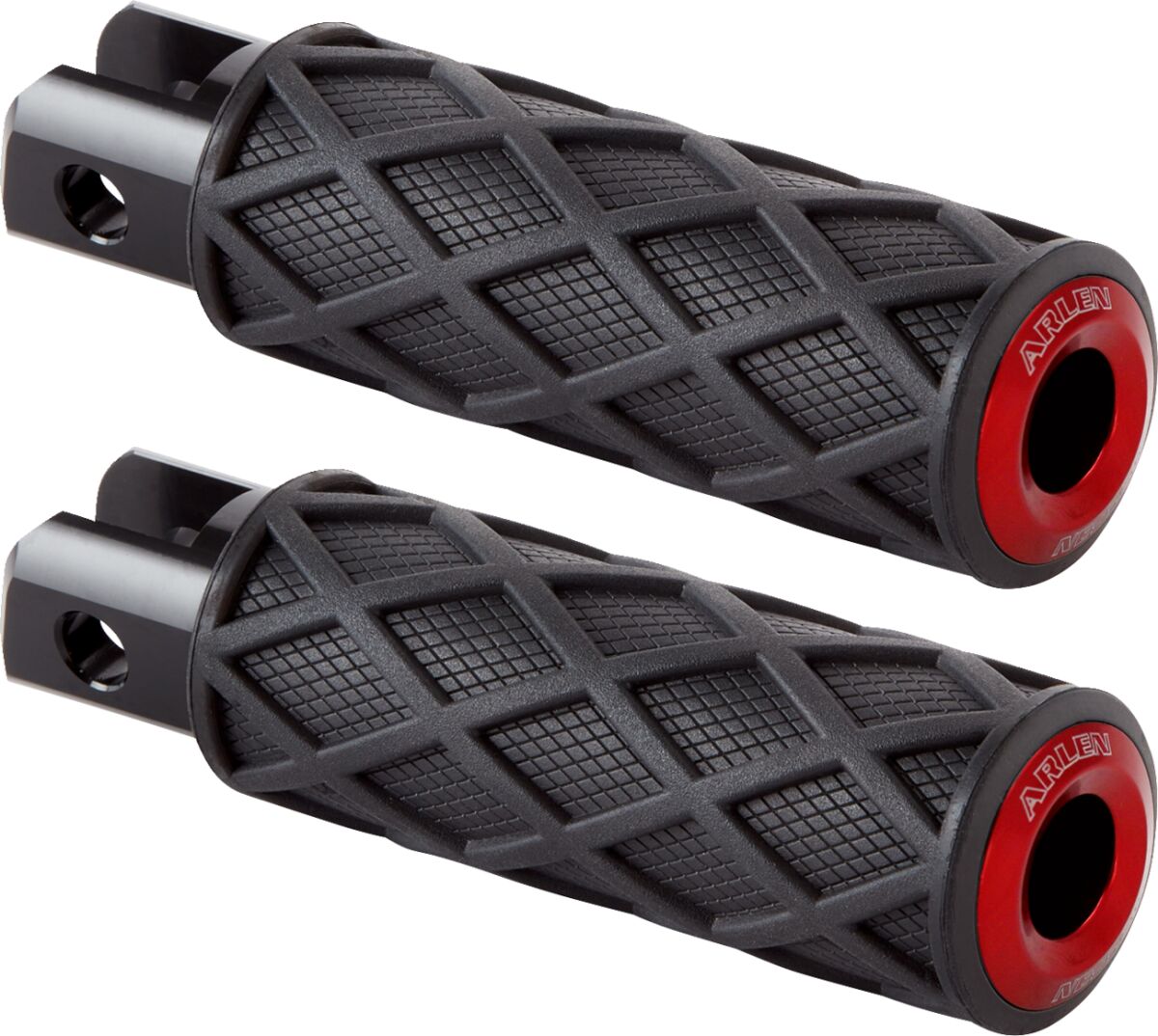 Arlen Ness Diamond Footpegs, Red - 18+ Softail (Front) Foot Pegs Arlen Ness