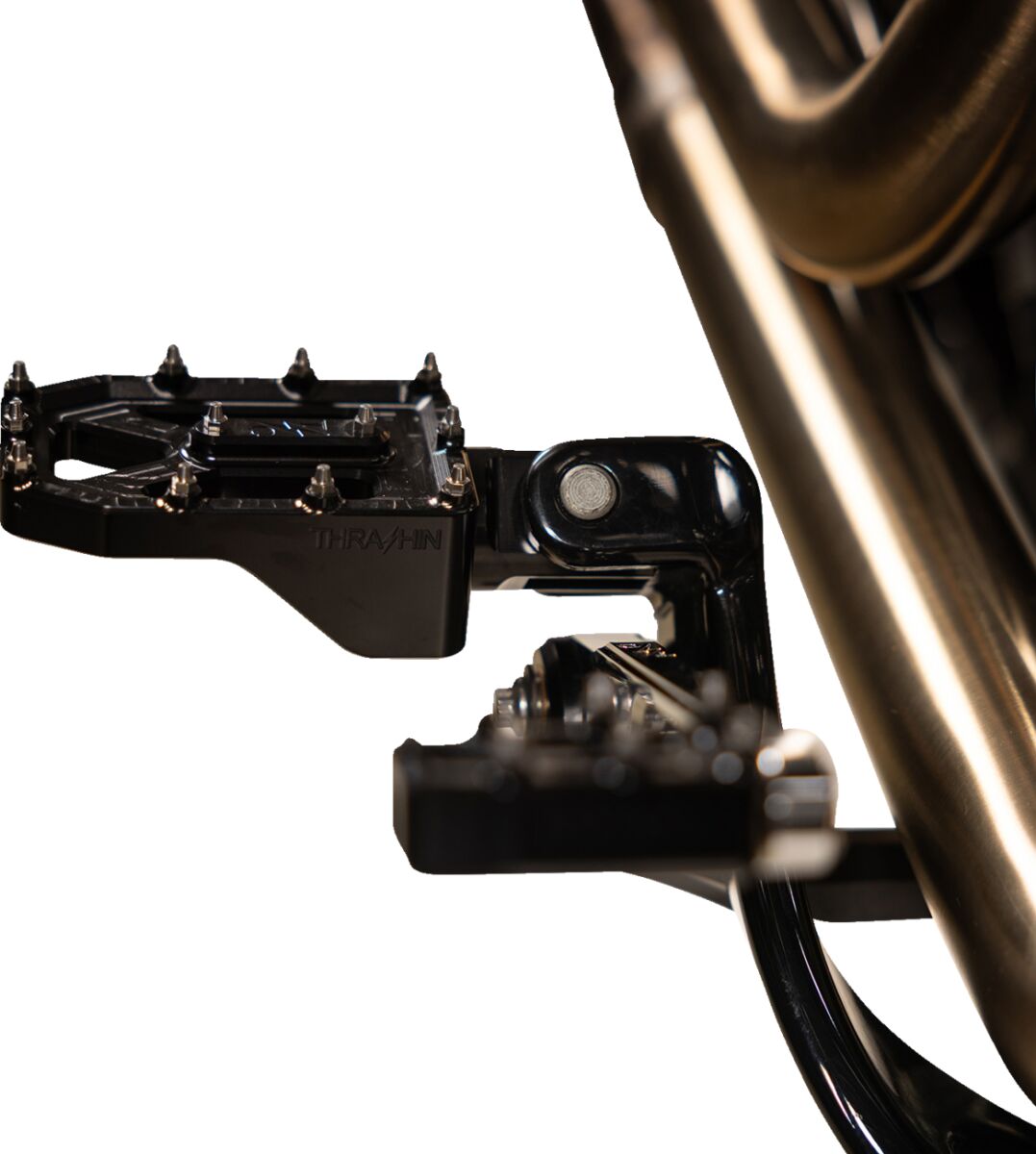 Thrashin Supply Co. Footpegs Aggressor Black FOOTPEGS + PARTS Thrashin Supply Co.