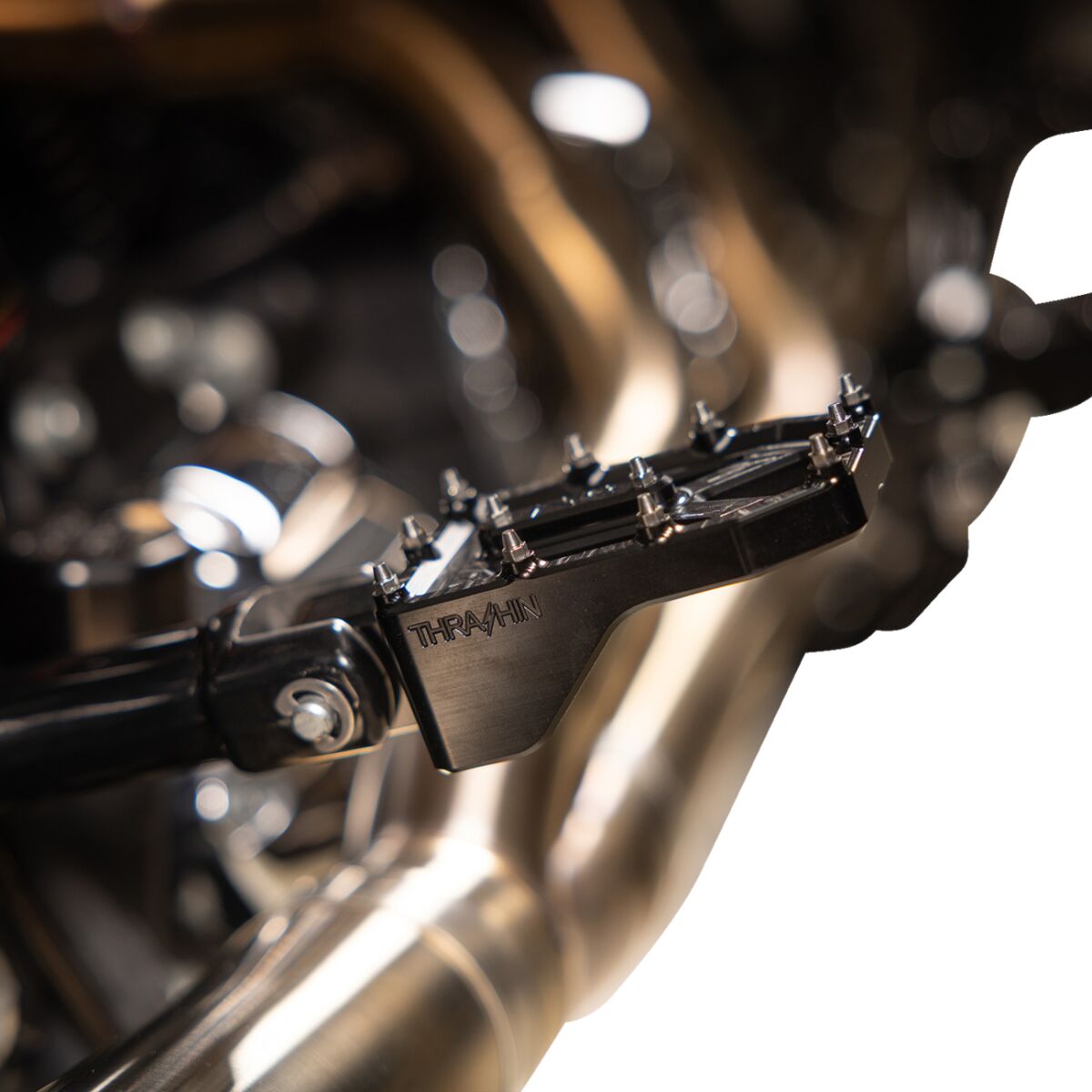 Thrashin Supply Co. Footpegs Aggressor Black FOOTPEGS + PARTS Thrashin Supply Co.