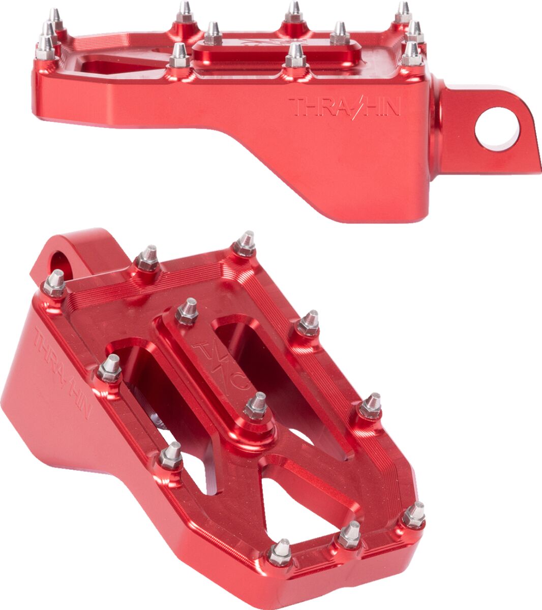 Thrashin Supply Co. Footpegs Aggressor Red FOOTPEGS + PARTS Thrashin Supply Co.