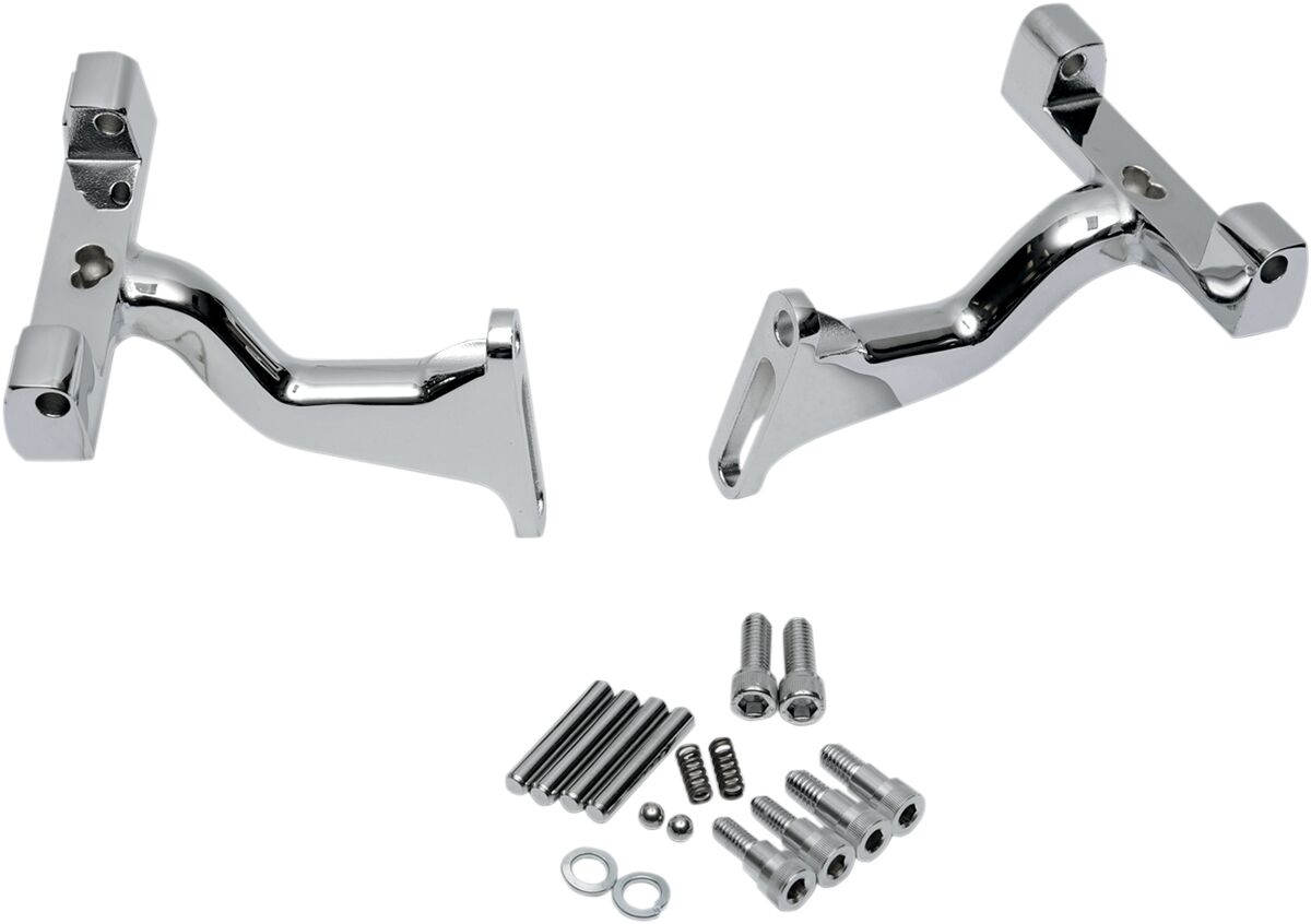 Drag Specialties Mount Raised Pass Brd Chr FLOORBOARDS + PARTS Drag Specialties