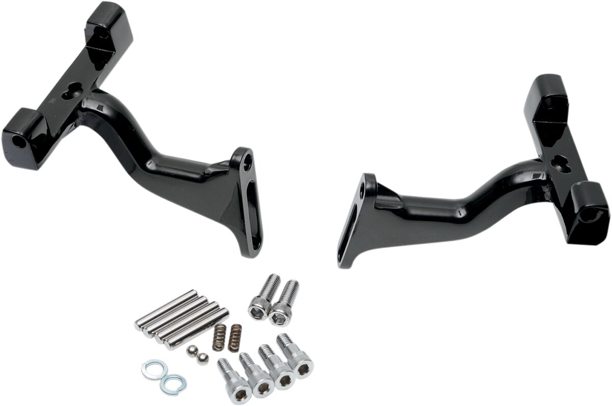 Drag Specialties Mount Raised Pass Brd Blk FLOORBOARDS + PARTS Drag Specialties