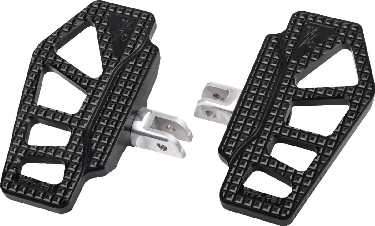 Thrashin Supply Co. Apex Mini Floorboards, Black - 18+ Softail (Front) Floorboards & Parts Thrashin Supply Co.