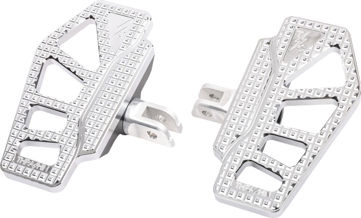 Thrashin Supply Co. Apex Mini Floorboards, Chrome - 18+ Softail (Front) Floorboards & Parts Thrashin Supply Co.