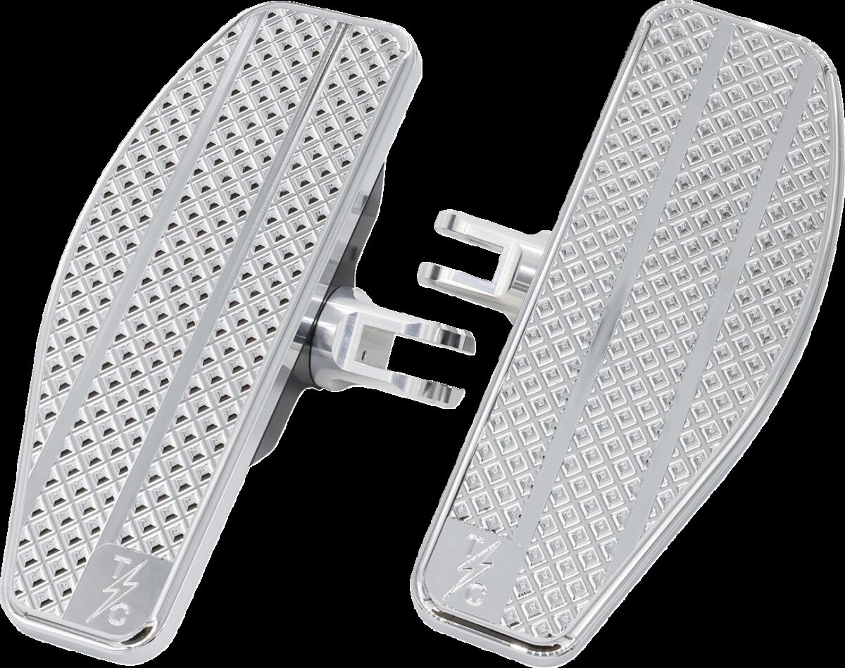 Thrashin Supply Co. Mini Floorboards, Chrome - 94+ Harley Mount Floorboards & Parts Thrashin Supply Co.