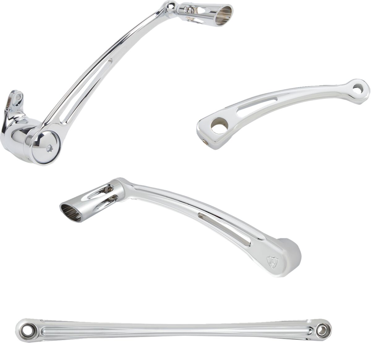Arlen Ness Deep Cut® Solo Foot Control Kit, Chrome - Touring Rearsets Arlen Ness