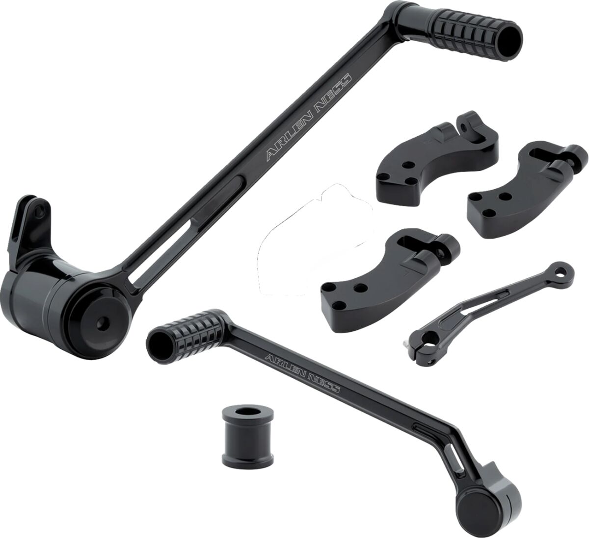+3" Extended Foot Control Kit, Black - Touring Foot Control Kit Arlen Ness Default Title