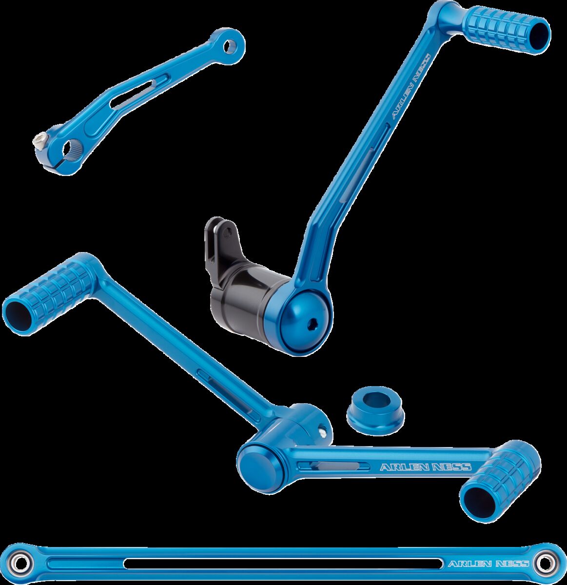 Arlen Ness Speedliner Heel/Toe Foot Control Kit, Blue - Touring Rearsets Arlen Ness