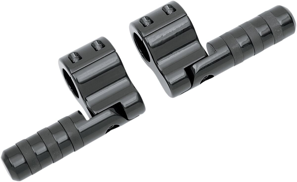 Lindby Footpeg Clampon Wide Blk HIGHWAY BARS + PEGS Lindby