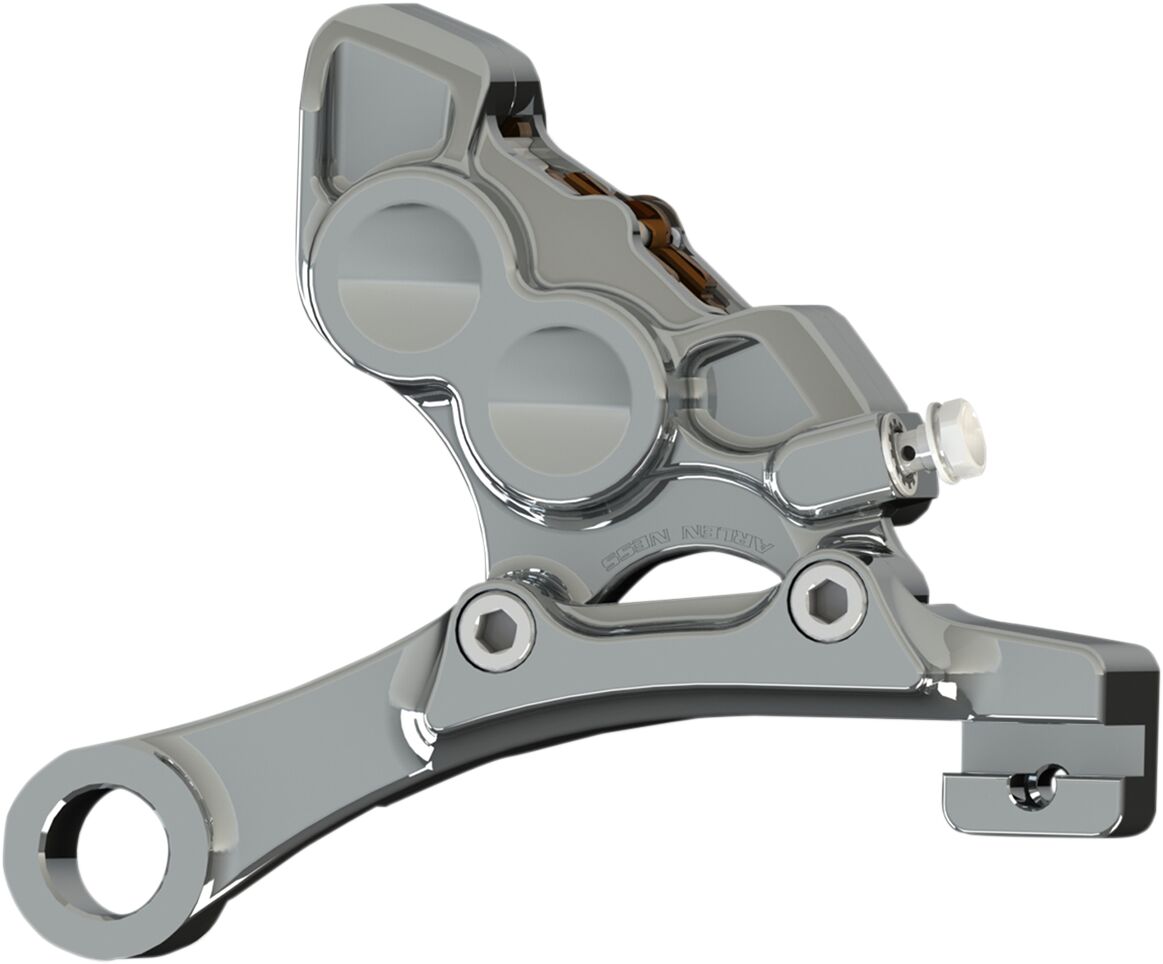 11.8" 4-Piston Rear Brake Calipers & Brackets, Chrome - 08+ Touring Brake Calipers With Bracket Arlen Ness