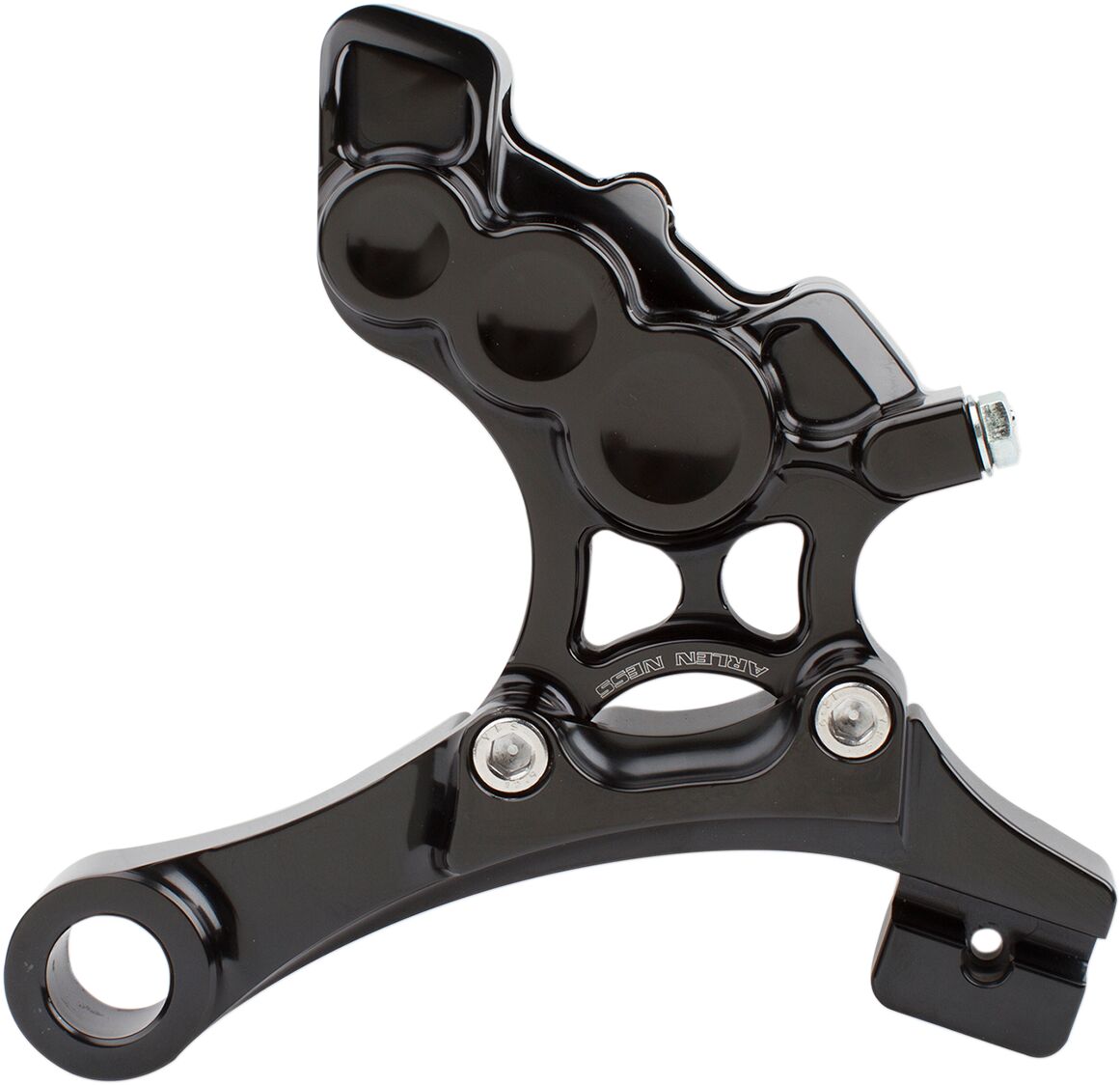 11.8" 4-Piston Rear Brake Calipers & Brackets, Black - 08-17 Dyna Brake Calipers With Bracket Arlen Ness