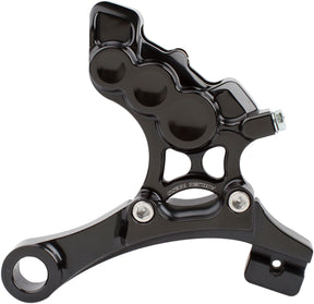 11.8" 4-Piston Rear Brake Calipers & Brackets, Black - 08-17 Dyna Brake Calipers With Bracket Arlen Ness