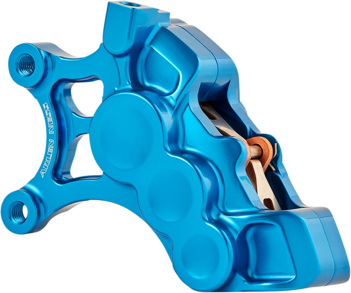 6-Piston Differential Bore Brake Calipers Left, 14" Blue Brake Caliper Kits Arlen Ness