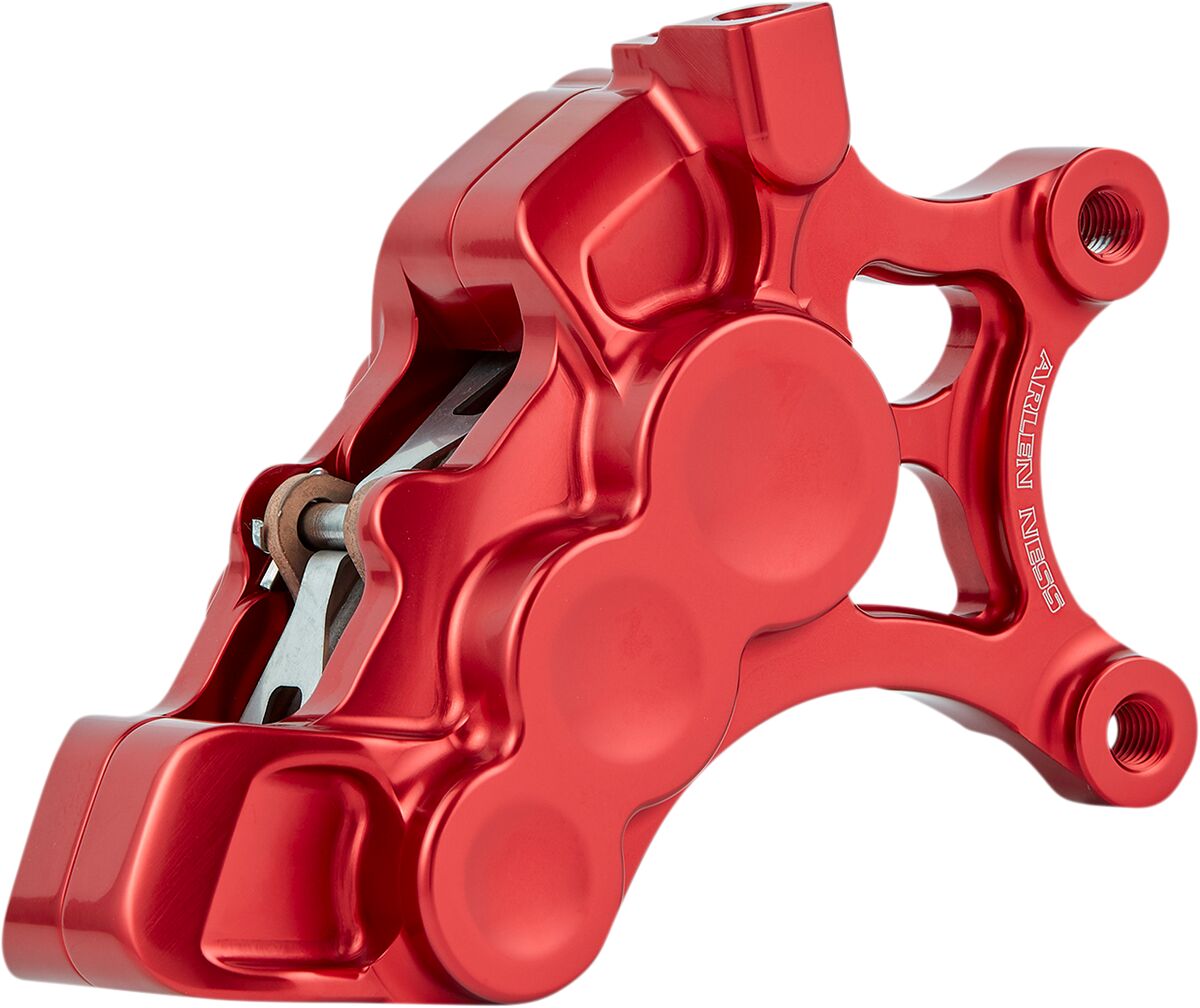 6-Piston Differential Bore Brake Calipers Right, 14" Red Brake Caliper Kits Arlen Ness