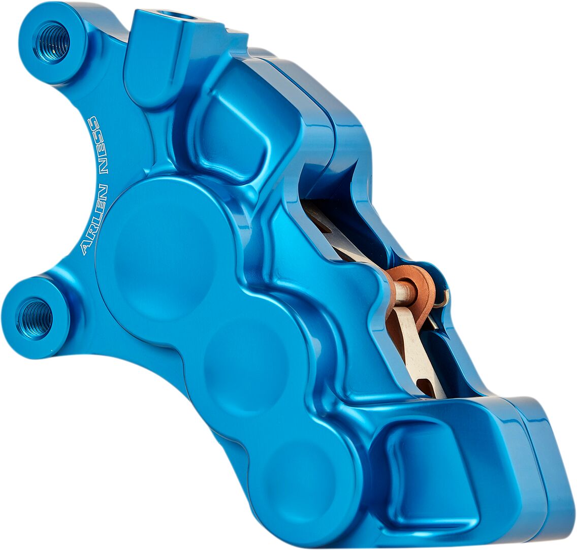 6-Piston Differential Bore Brake Calipers Left, 11.8" Blue Brake Caliper Kits Arlen Ness
