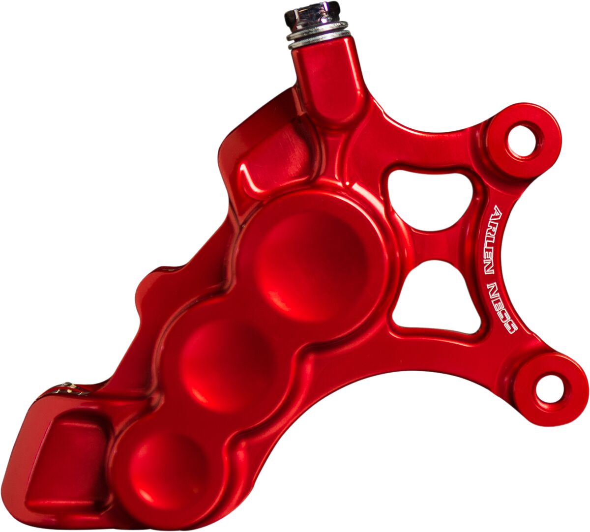6-Piston Differential Bore Brake Calipers Left, 11.8" Red Brake Caliper Kits Arlen Ness
