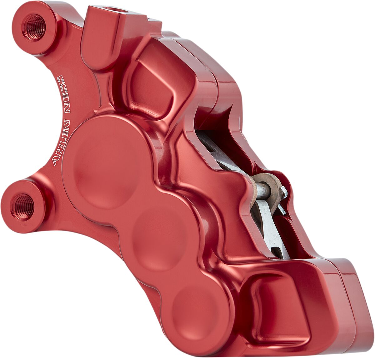 6-Piston Differential Bore Brake Calipers Left, 11.8" Red Brake Caliper Kits Arlen Ness