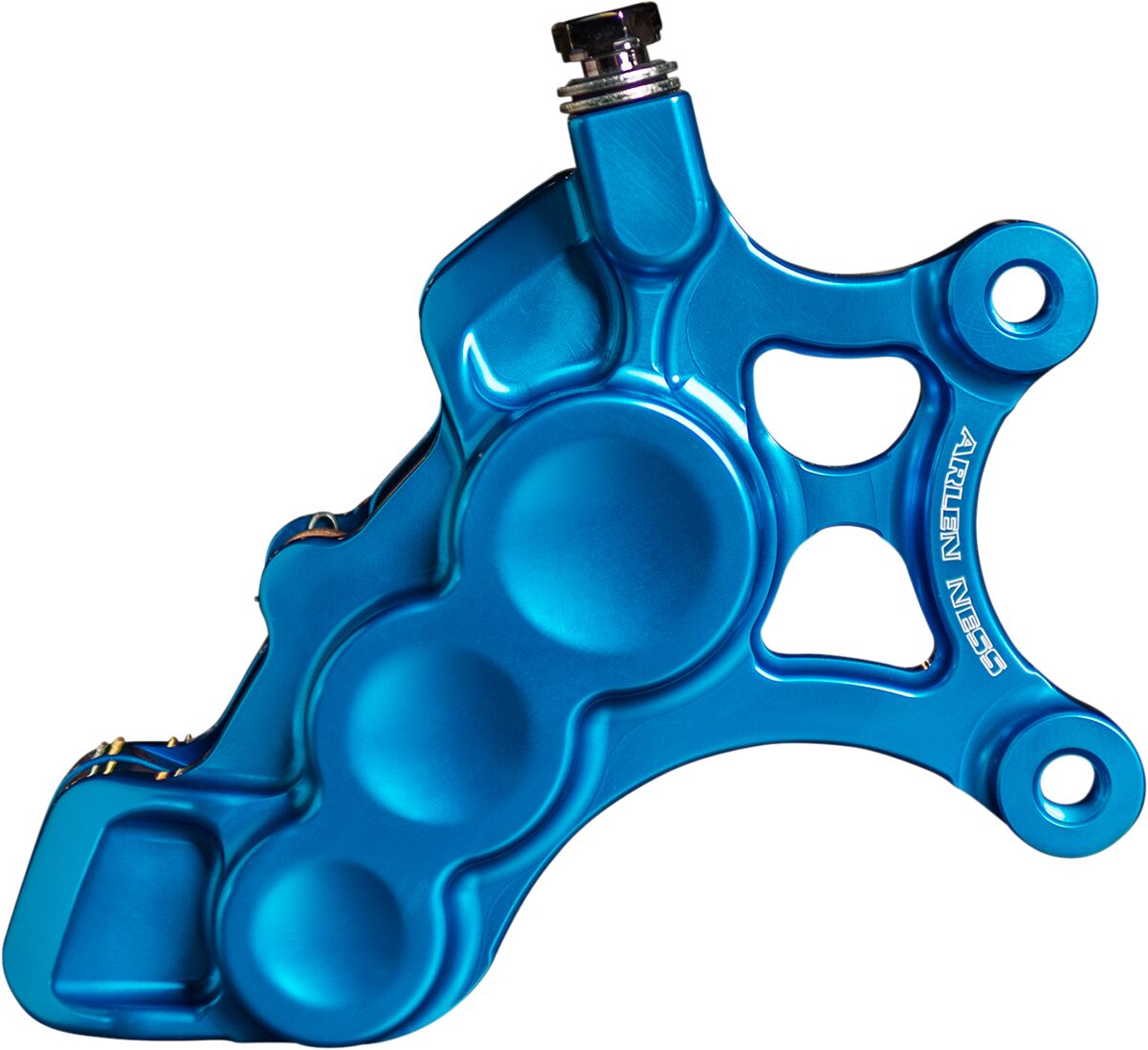 6-Piston Differential Bore Brake Calipers Right, 11.8" Blue Brake Caliper Kits Arlen Ness