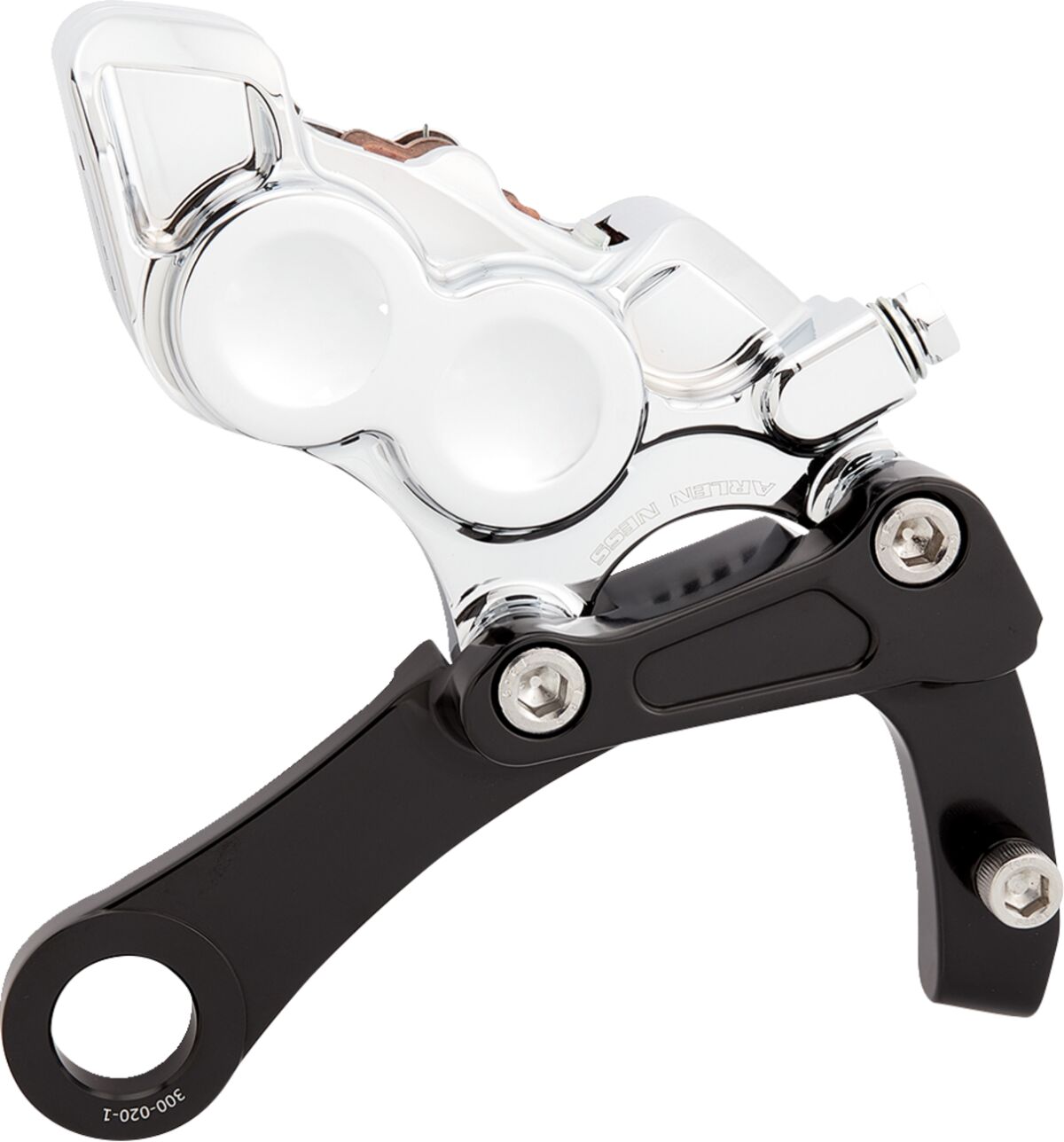 Arlen Ness Rear 4-Piston Brake Caliper Kit, Chrome - 18+ Softail Brake Caliper Kits Arlen Ness
