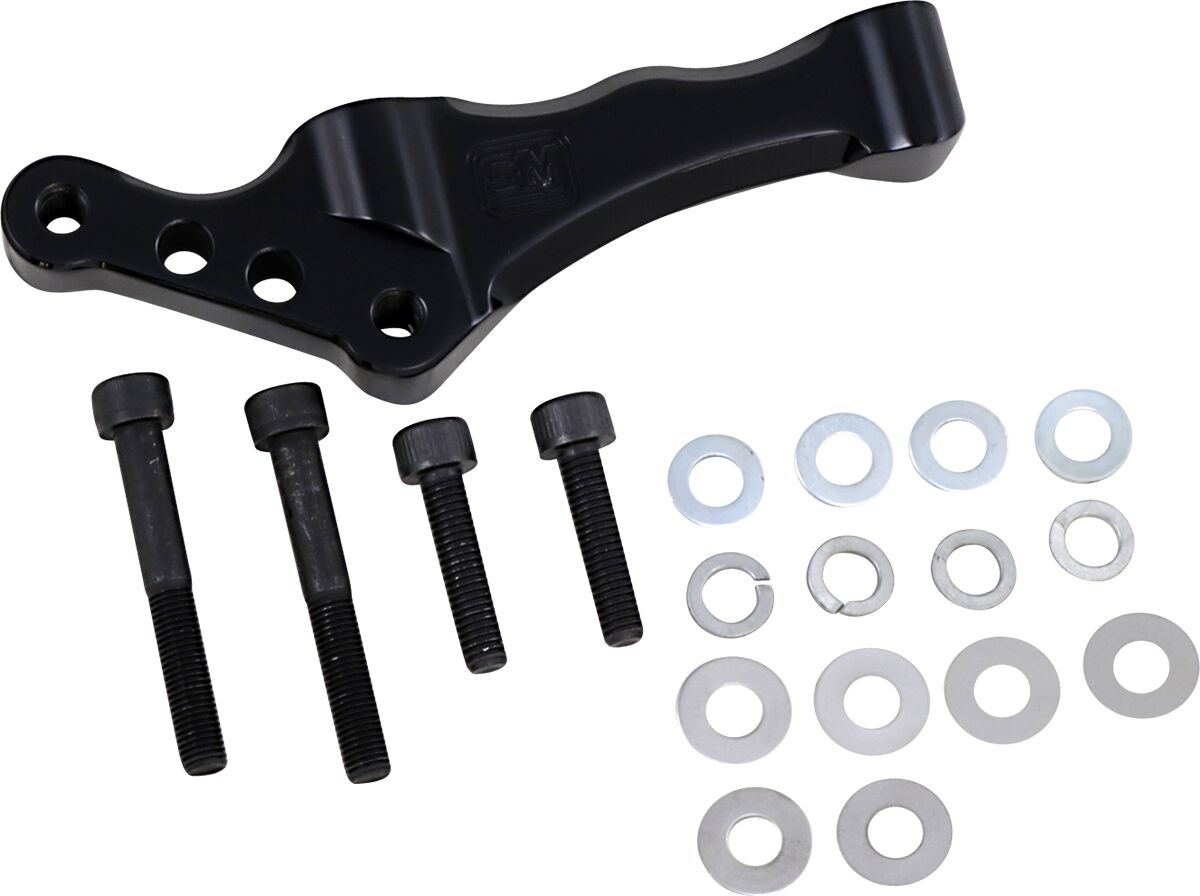 13" Radial Brake Caliper Mounting Bracket Left Single Disc, Black  - 00+