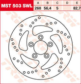 Trw Brake Rotor Non Floating Swing Design Left Brake Rotors Trw Default Title