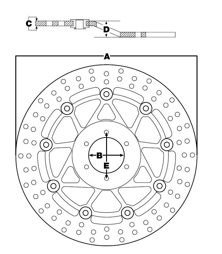 Trw Brake Rotor Non Floating Swing Design Left Brake Rotors Trw
