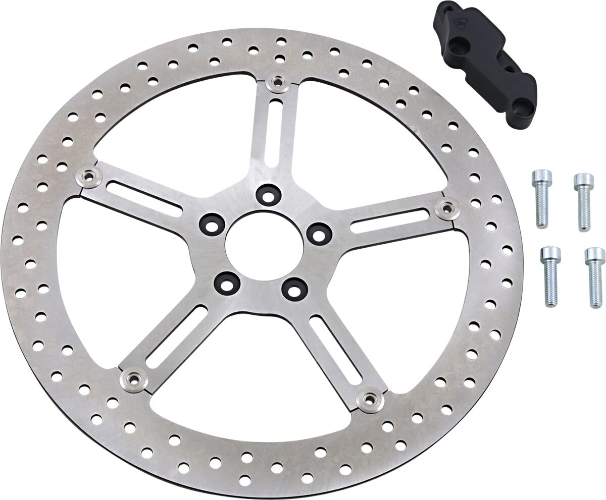 Arlen Ness 15" Left Big Brake Rotor - 06-13 Sportster Brake Rotors Arlen Ness