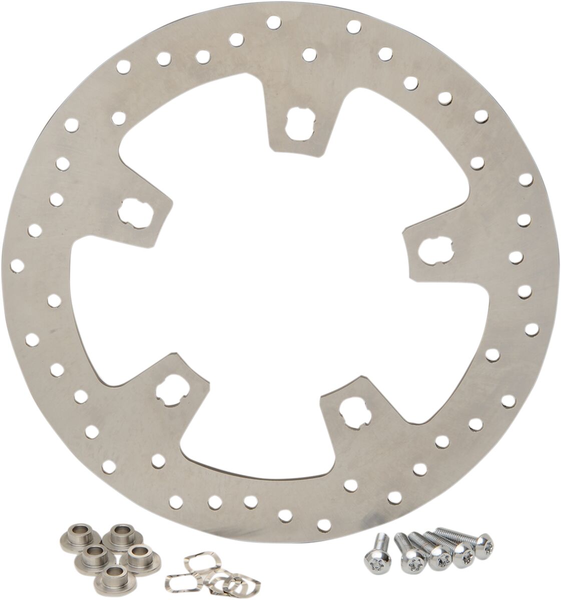 Drag Specialties Stainless Steel Drilled Front Brake Rotor Brake Rotors Drag Specialties