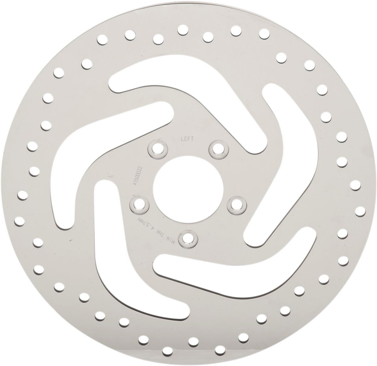 Drag Specialties Polished Stainless Steel Drilled Front Brake Rotor Brake Rotors Drag Specialties