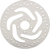 Drag Specialties Polished Stainless Steel Drilled Front Brake Rotor Brake Rotors Drag Specialties