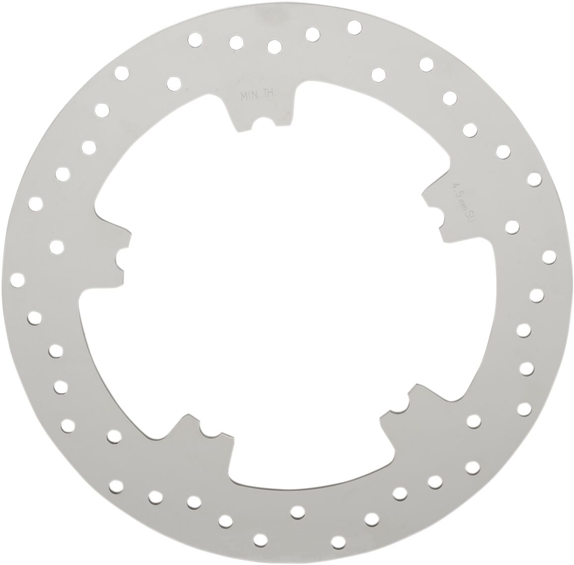 Drag Specialties Rotors Brake 11.8" Front Drilled Polished Stainless Steel Brake Rotors Drag Specialties