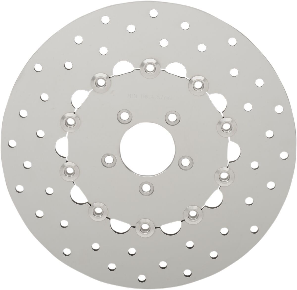Drag Specialties Rotors Brake 11.8" Front Drilled Polished Stainless Steel Brake Rotors Drag Specialties