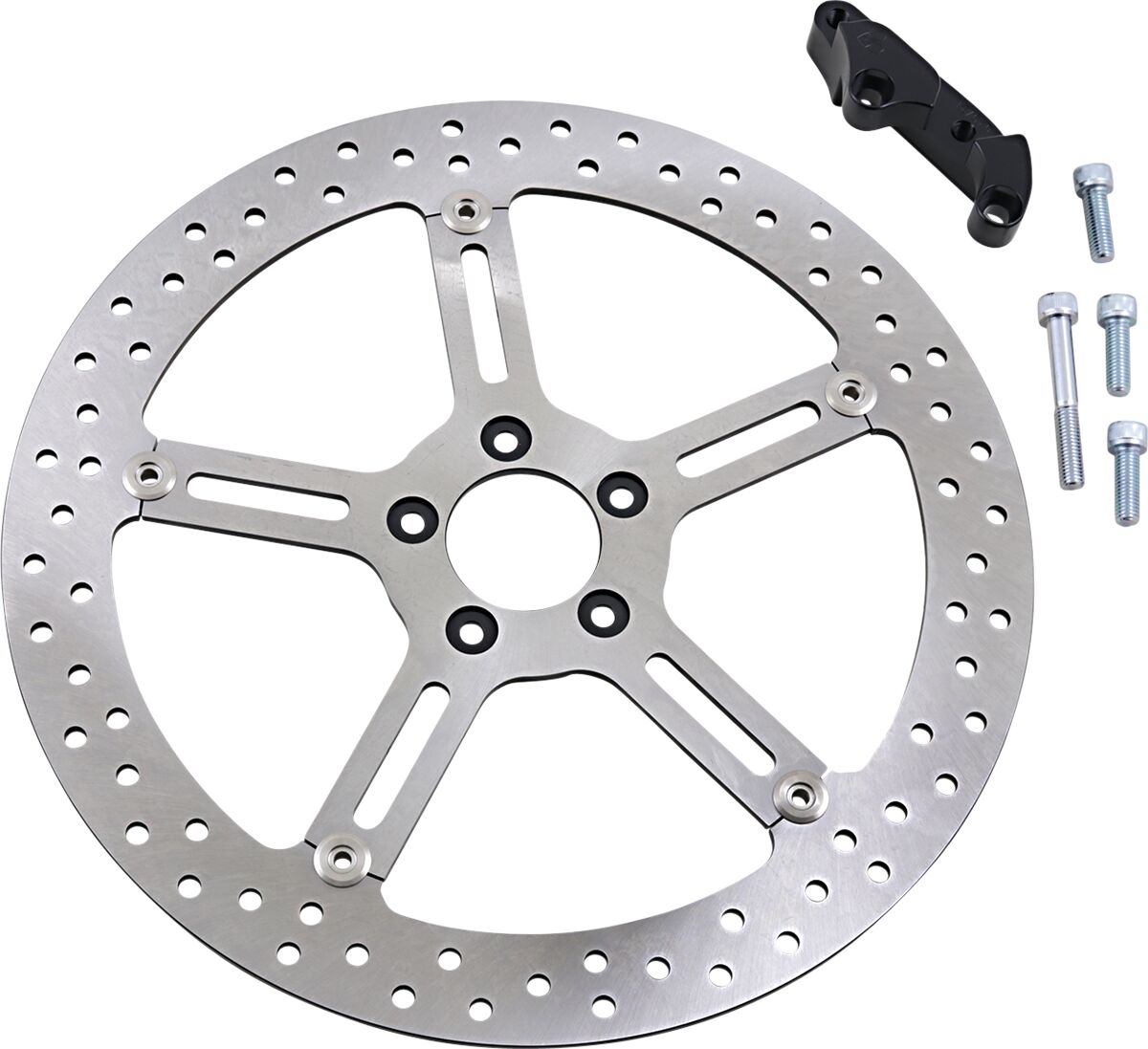 Arlen Ness 15" Left Big Brake Rotor Hub Mount - 06-17 Dyna / 15-17 Softail Brake Rotors Arlen Ness