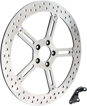 Arlen Ness 15" Left Big Brake Rotor Hub Mount - 06-17 Dyna / 15-17 Softail Brake Rotors Arlen Ness