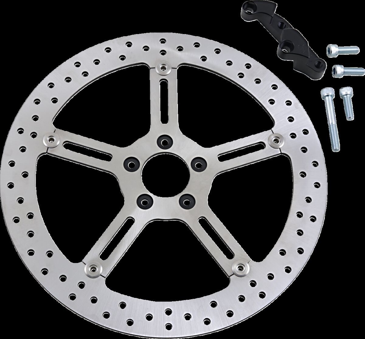 Arlen Ness 15" Right Big Brake Rotor Hub Mount - 06-17 Dyna / 15-17 Softail Brake Rotors Arlen Ness