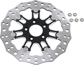 Brake Rotor For 7 Valve Wheel 11.8" Front Black Arlen Ness