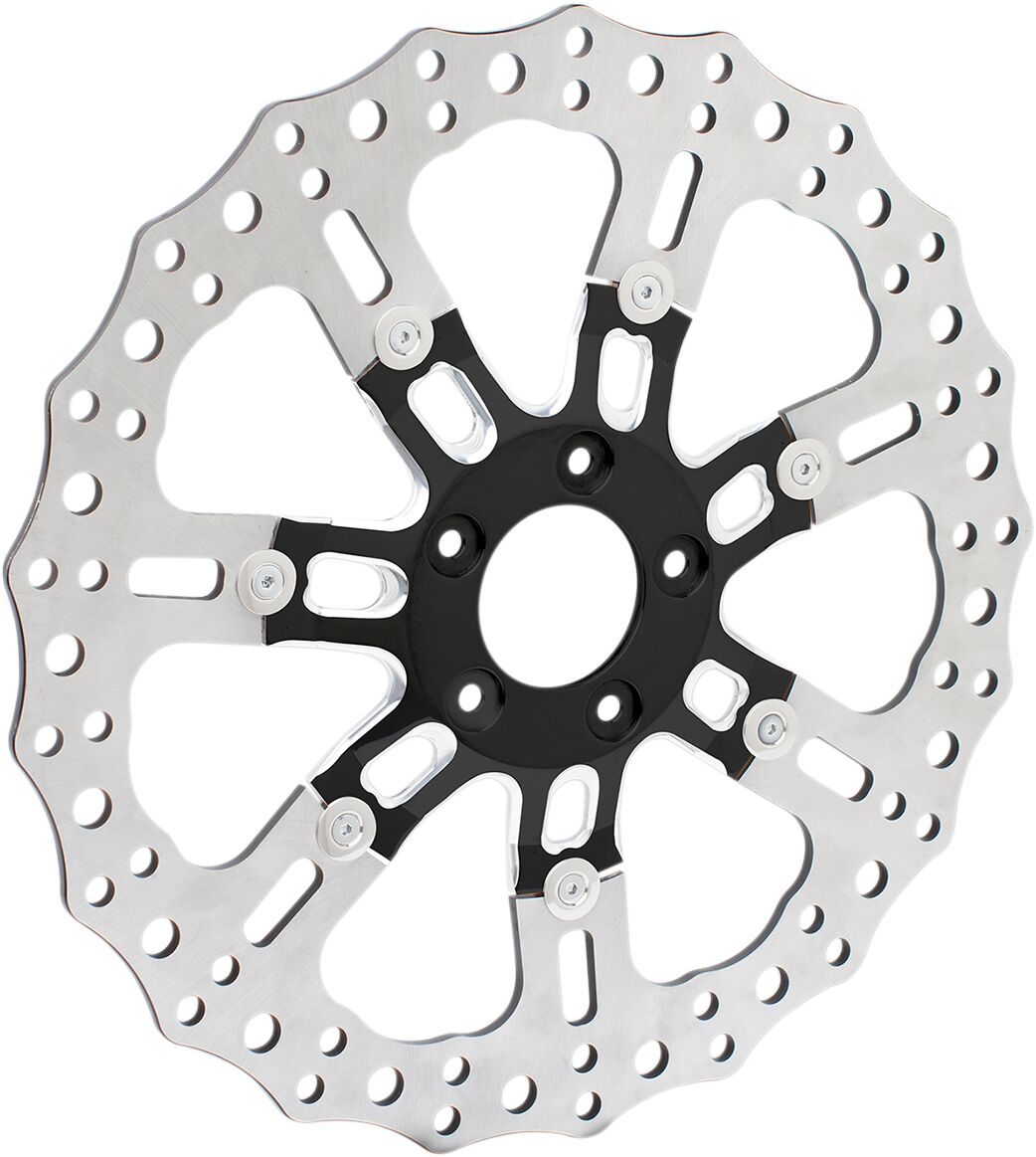 Brake Rotor For 7 Valve Wheel 14" Front Black Arlen Ness Default Title